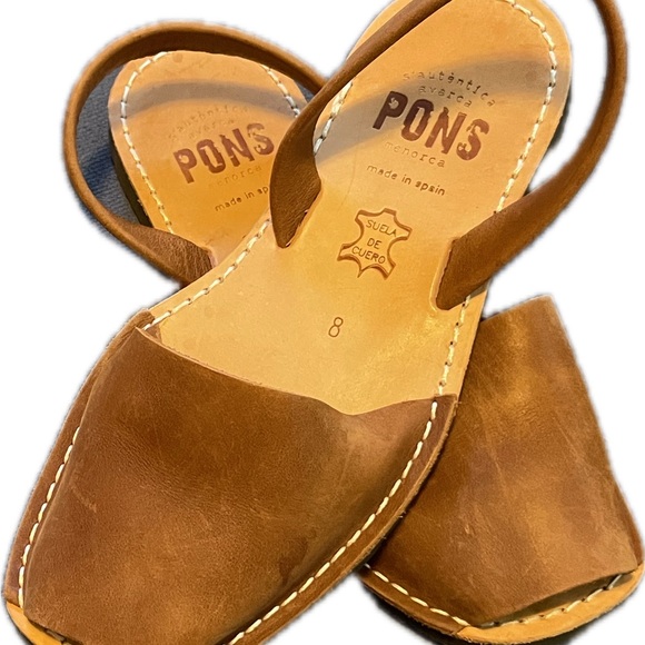 Avarcas Pons Brown Leather Women Sandals - Picture 2 of 6